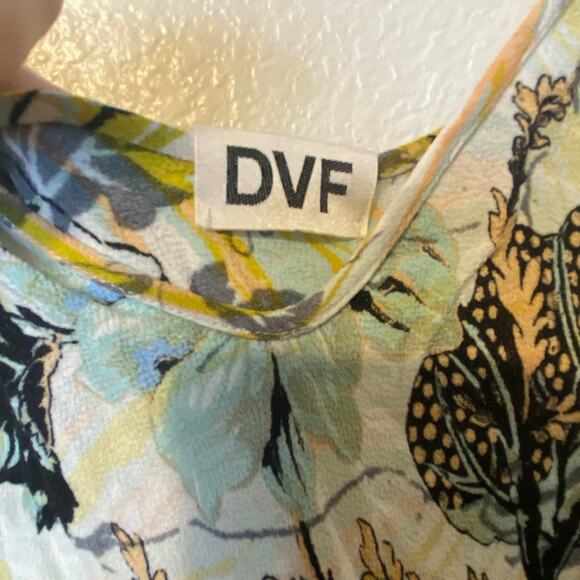 Vintage Diane Von Furstenburg Floral Midi Slip Dress Size 4 - Picture 5 of 8